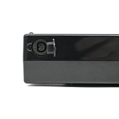 Sparta E-motion C1/C2/C3 / Batavus compatible 13.6Ah fietsbatterij (zwart) Incl. lader close up van het oplader gat